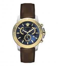 Versace Brown Chrono Blue Dial Watch