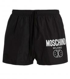 Moschino Black Double Smile Swimming Shorts