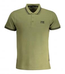 Cavalli Class Olive Embroidered Logo Polo