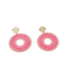 J.Crew Light Pink Beaded Circle Earrings