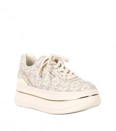 Michael Kors Off White Logo Platform Sneakers
