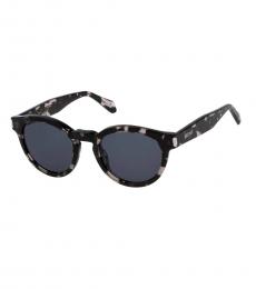 Just Cavalli Black Round Sunglasses