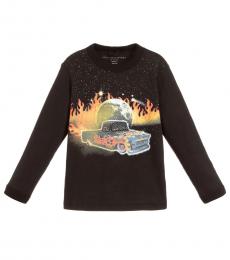 Stella McCartney Boys Black Graphic T-Shirt