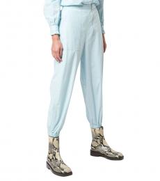 Blue Solid Jogger Pants