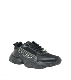 Philipp Plein Black Bold Logo Sneakers