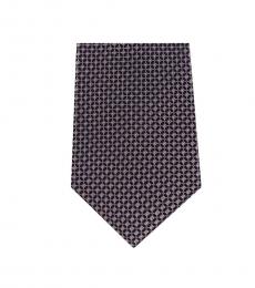 Michael Kors Brown Streamline Geo Slim Silk Tie