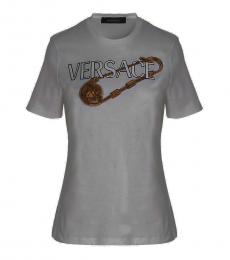 Versace White Versace Safety Pin T-Shirt
