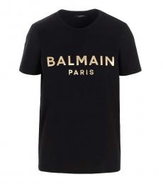 Balmain Black Logo Print T-shirt