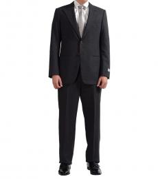 Armani Collezioni Grey Wool Plaided Two Button Suit