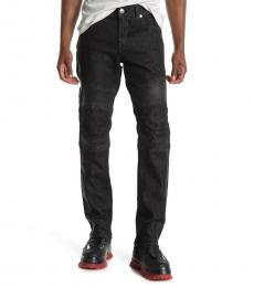 True Religion Black Rocco Moto Skinny Fit Jeanss