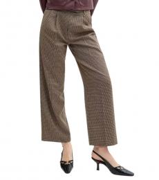 Coach Brown Cropped Wool Pants