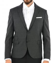 Neil Barrett Grey Single Breast Slim Fit Blazer