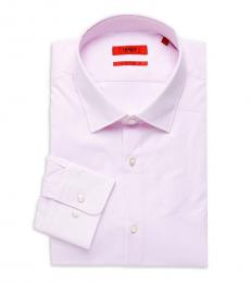 Light Pink Mabel Textured Sharp-Fit Dress Shirt