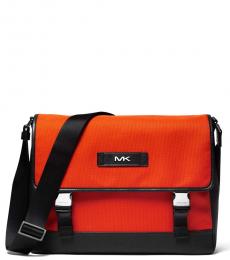 Michael Kors Bright Orange Woven Large Messenger Bag