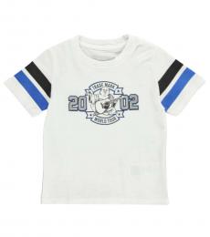 Little Boys White Graphic T-Shirt