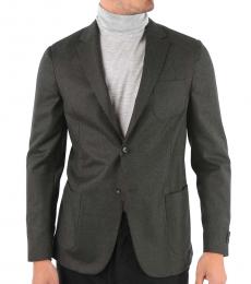 Dark Grey  Wool Single Breasted Blazer