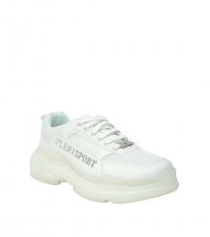 Philipp Plein White Side Logo Sneakers