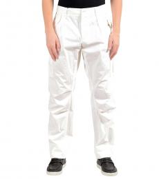 White Cargo Casual Pants
