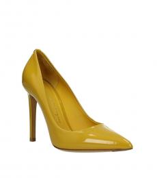 Salvatore Ferragamo Yellow Patent Leather Heels