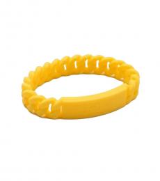 Yellow Rubber Link Chain Bracelet