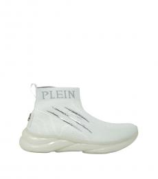 Philipp Plein White Hi-Top Sock Sneakers