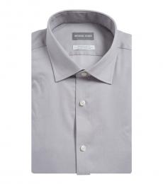 Michael Kors Grey Regular Fit Airsoft Stretch Dress Shirt
