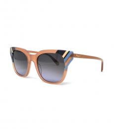Salvatore Ferragamo Opaline Natural Rectangle Sunglasses