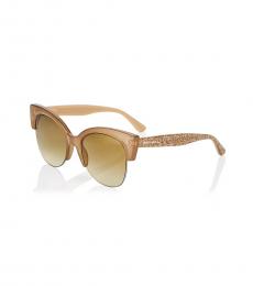 Jimmy Choo Glitter Nude Gradient Cat Eye Sunglasses