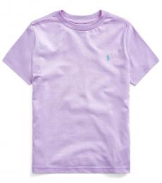 Ralph Lauren Little Boys English Lavender Crewneck T-Shirt