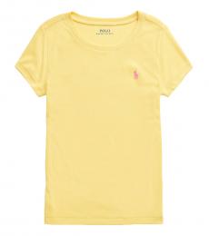 Ralph Lauren Girls Signal Yellow Cotton-Modal T-Shirt