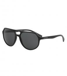Emporio Armani Black Fashion Pilot Sunglasses