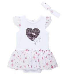 Juicy Couture 2 Piece Skirted Sunsuit/Headband Set (Baby Girls)