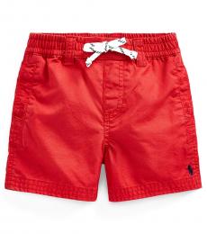 Ralph Lauren Baby Boys Evening Post Red Pull-On Shorts