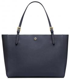 Tory Burch Navy Emerson Small Buckle Large Tote