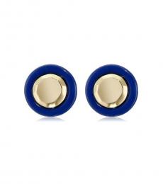 Blue Kandi Circle Stud Earrings