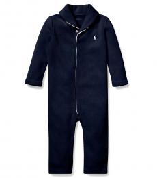 Ralph Lauren Baby Boys French Navy French-Rib Coverall