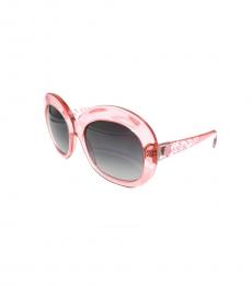 Transparent Pink-Grey Gradient Sunglasses
