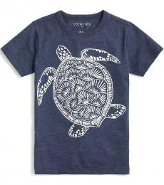 J.Crew Little Boys Indigo Turtle Graphic T-Shirt