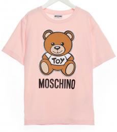 Moschino Little Boys Light Pink Teddy T-Shirt