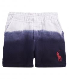 Ralph Lauren Baby Boys White Dip-Dyed Terry Shorts