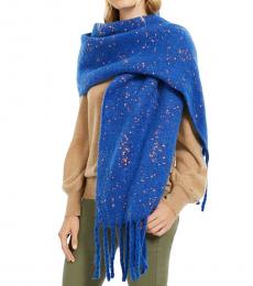 DKNY Blue Pop-Neon Speckled Scarf