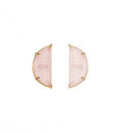 Pink Blush Half Moon Earrings