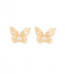 Golden Butterfly Stud Earrings
