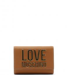 Love Moschino Brown Logo Wallet