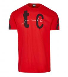Just Cavalli Red Logo T-Shirt