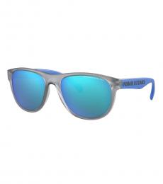 Armani Exchange Blue Square Mirror Sunglasses