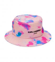Karl Lagerfeld Light Pink Tie-Dye Bucket Hat