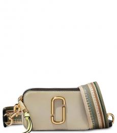 Marc Jacobs Taupe Colorblock Snapshot Small Crossbody Bag