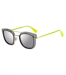 Fendi Silver Mirror Aviator Sunglasses