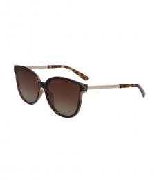 Cole Haan Brown Polarized Cat Eye Sunglasses